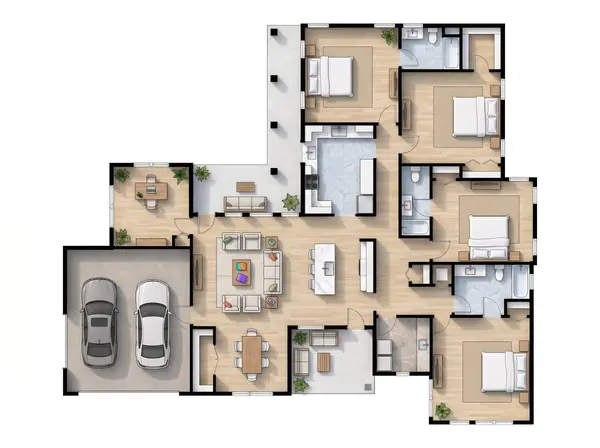 Spacious Bright 4-Bed House floorplan