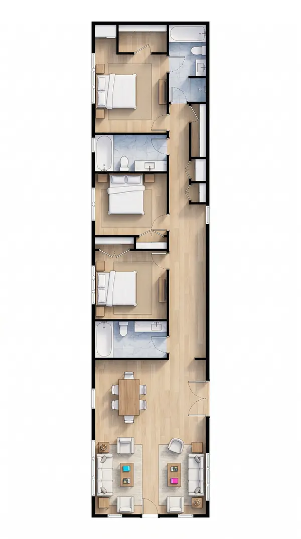 Bright 4-Bed Residence floorplan