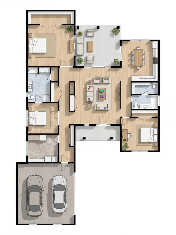 Natural 3-Bed Home floorplan