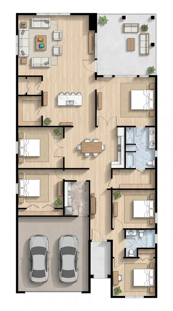 Spacious Bright 4-Bed Home floorplan