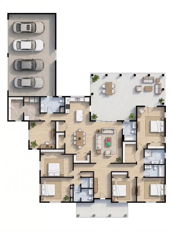 Sprawling Bright 6-Bed floorplan