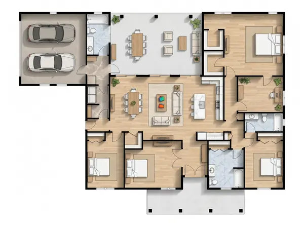 Sprawling 4-Bed Natural Home floorplan