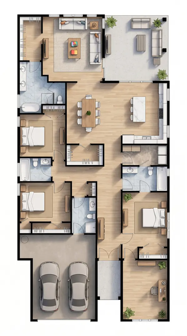 Spacious Bright 3-Bed House floorplan