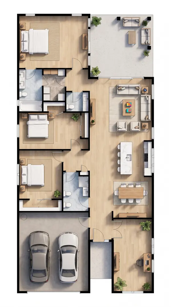Spacious Bold 3-Bed House floorplan