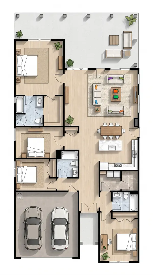 Bright 3-Bed House floorplan