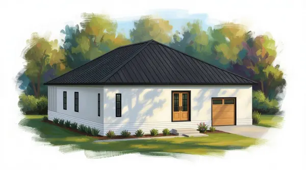 Bright 2-Bed Home exterior render