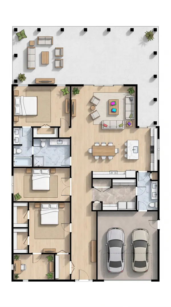 Bright 2-Bed Home floorplan