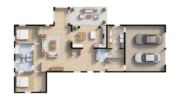 Spacious Bright 2-Bed floorplan