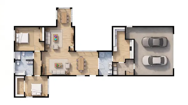 Sleek Bright 2-Bed Home floorplan