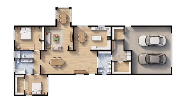 Bright 2-Bed House floorplan