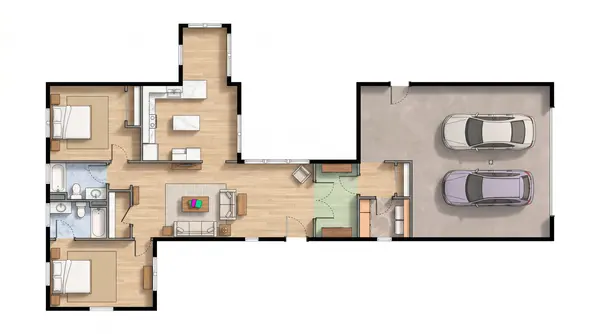 Spacious Classic 2-Bed floorplan