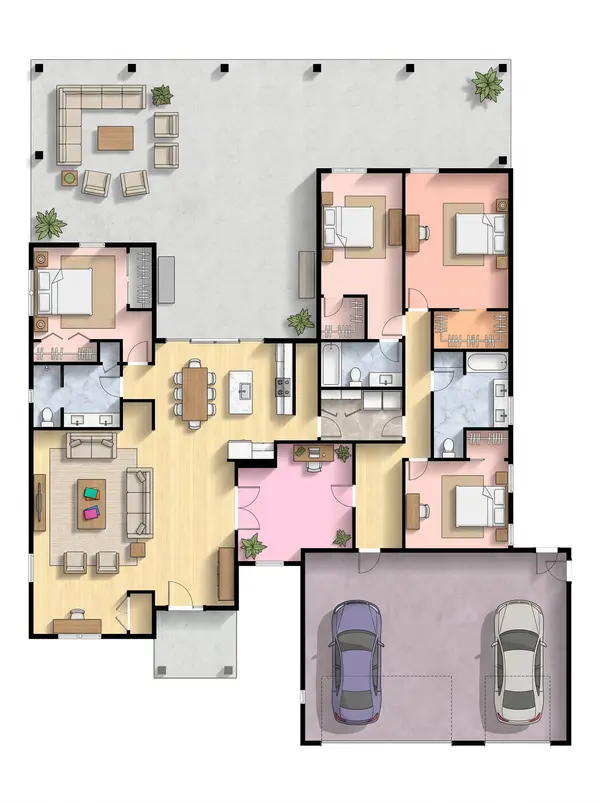 Spacious Bright 4-Bed floorplan