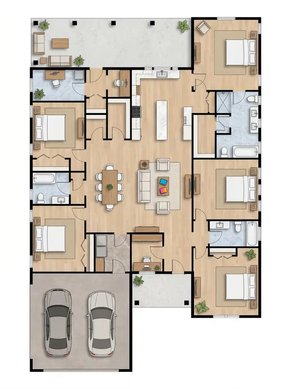 Bright 4-Bed Residence floorplan