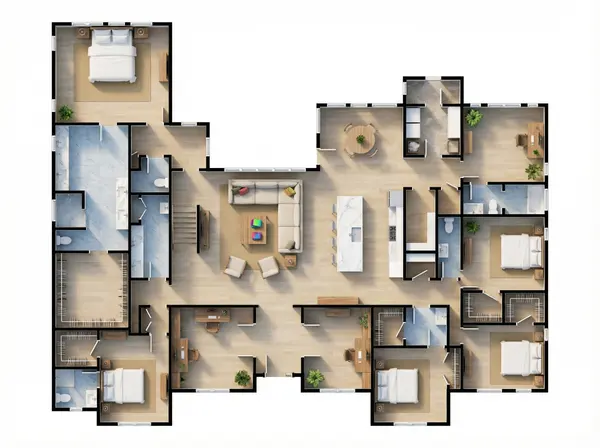Bright 5-Bed Residence floorplan