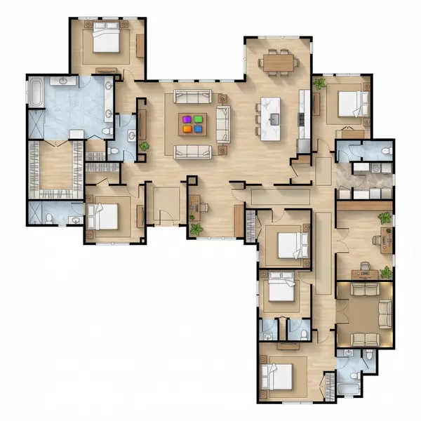 Sprawling Natural 6-Bed House floorplan
