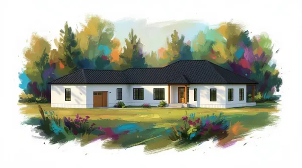 Bright 4-Bed Ranch Home exterior render