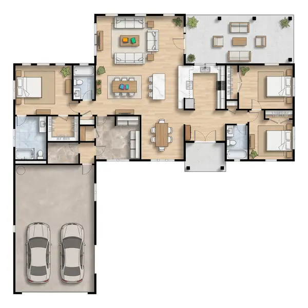 Bright 4-Bed Ranch Home floorplan