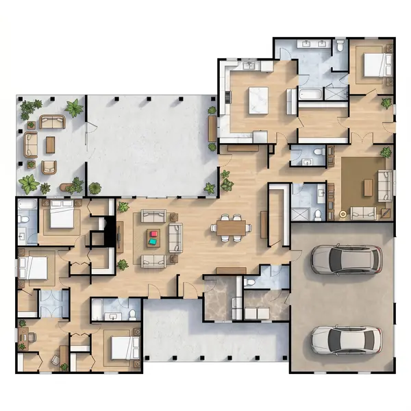 Spacious Bright 5-Bed floorplan