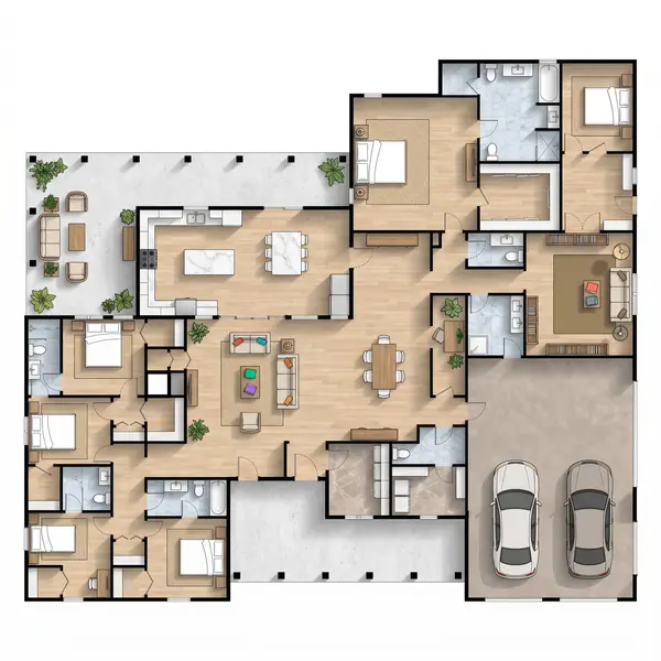 Spacious Bright 5-Bed House floorplan