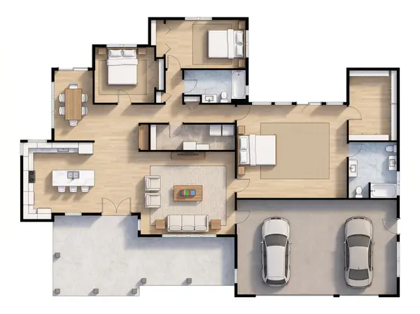Spacious Bright 3-Bed House floorplan