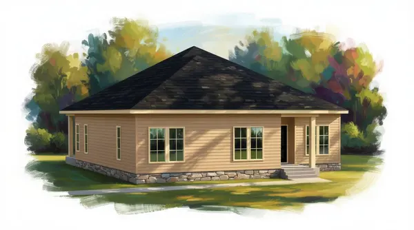 Earthy 3-Bed Home exterior render