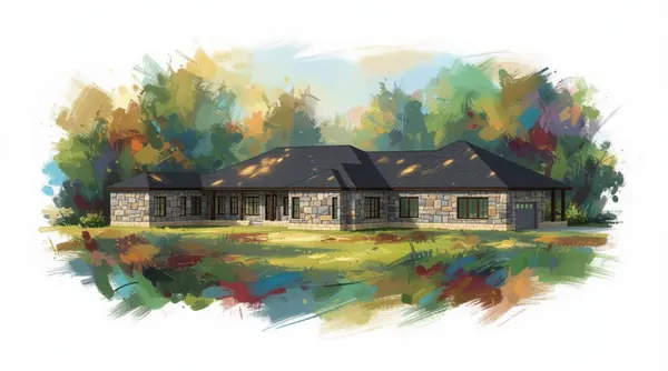 Natural 4-Bed Estate Home exterior render