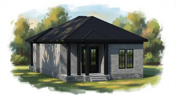 Cozy Dark 1-Bed Home exterior render