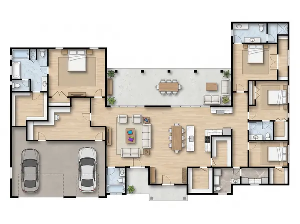 Spacious Bright 4-Bed floorplan