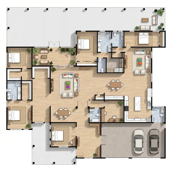 Sprawling Earthy 4-Bed Home floorplan