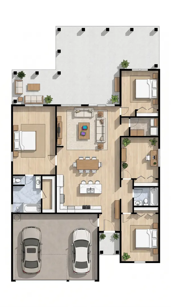 Bright 3-Bed Home floorplan