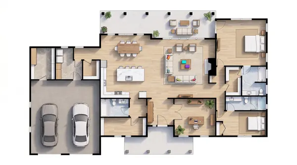Spacious Bright 2-Bed Home floorplan