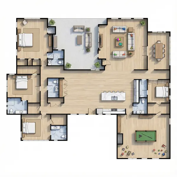 Sprawling 5-Bed Bright floorplan