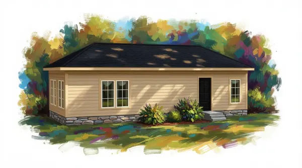 Cozy Earthy Home exterior render