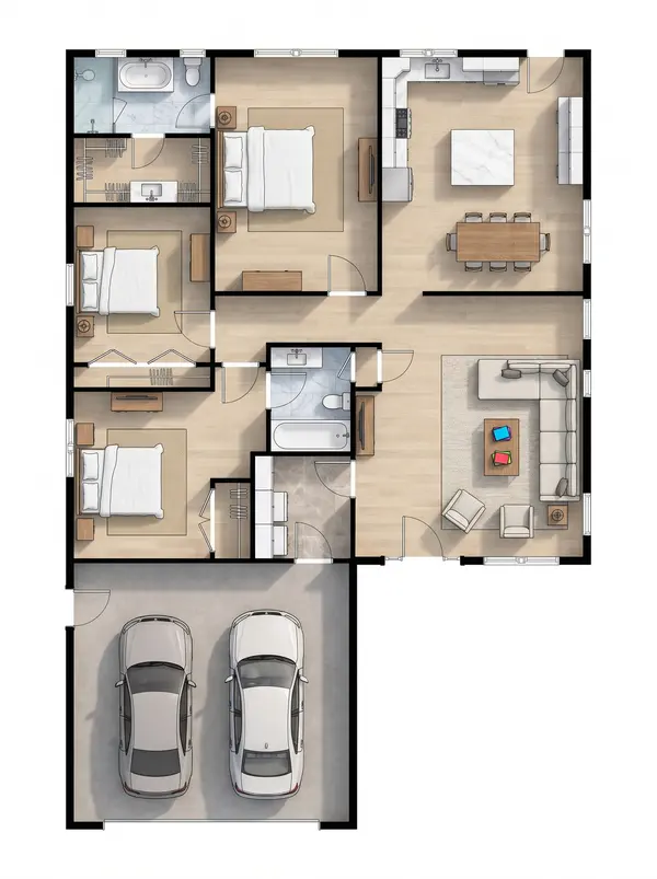Bright 3-Bed House floorplan