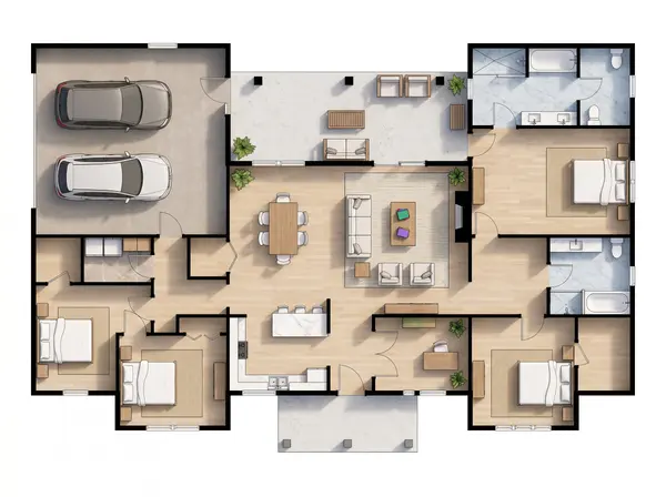 Spacious 3-Bed Bright floorplan