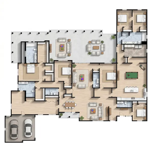 Sprawling Earthy 7-Bed House floorplan