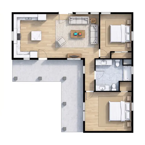 Bright 1-Bed Home floorplan