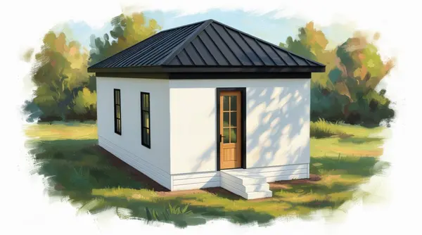 Compact Bright 1-Bed House exterior render