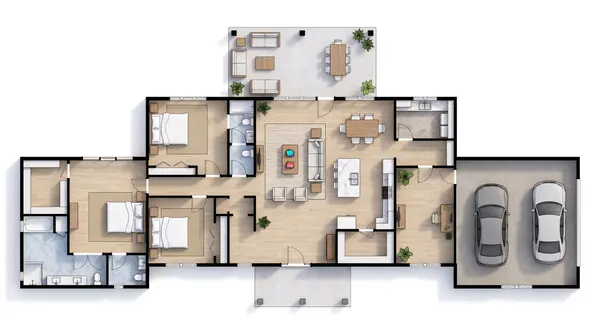 Sprawling Dark 3-Bed Home floorplan