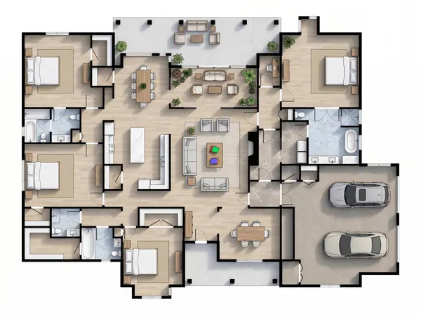 Spacious Bright 4-Bed Home floorplan