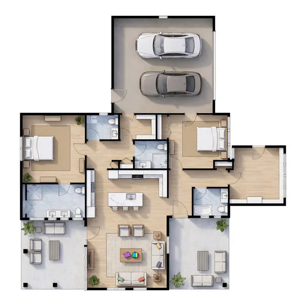 Bright 2-Bed Home floorplan