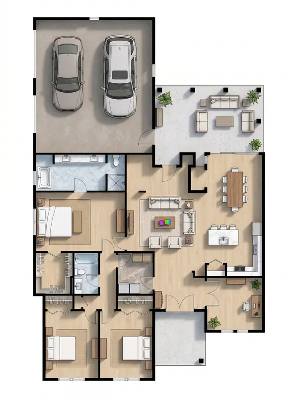 Spacious Bright 3-Bed House floorplan