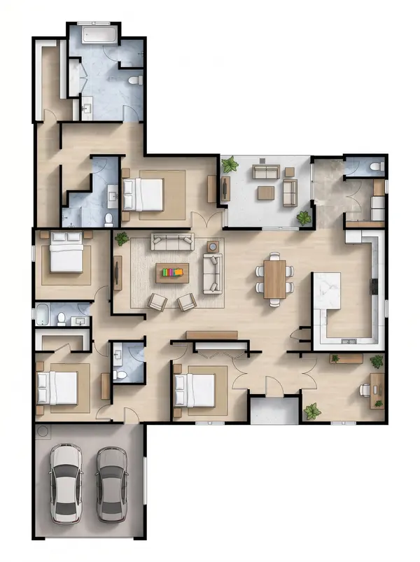 Spacious Bright 4-Bed House floorplan