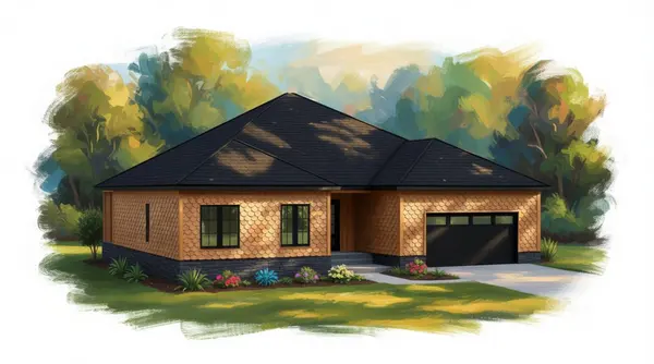 Spacious 3-Bed Rustic exterior render