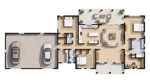 Spacious Bright 3-Bed floorplan
