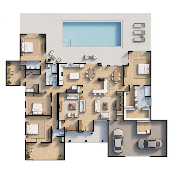 Spacious Earthy 5-Bed floorplan