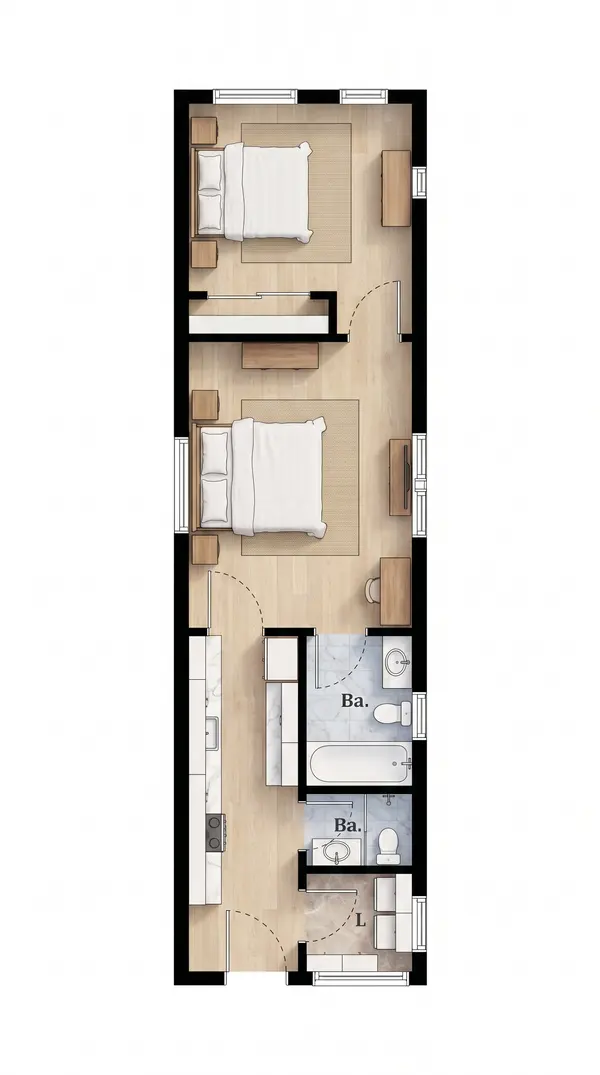 Classic Compact 1-Bed floorplan
