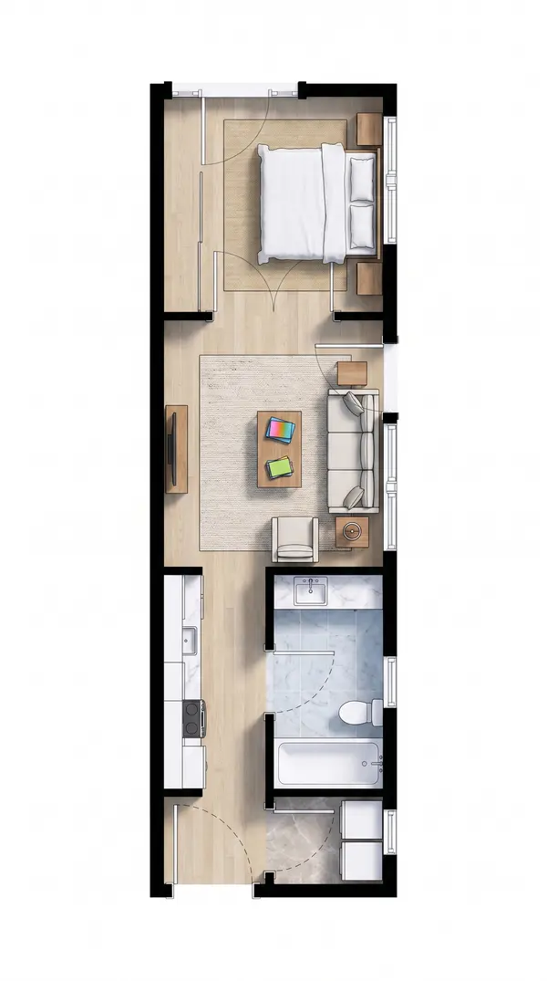 Compact Classic 1-Bed floorplan