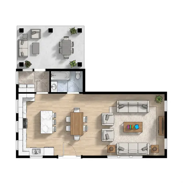 Compact 0-Bed Classic floorplan