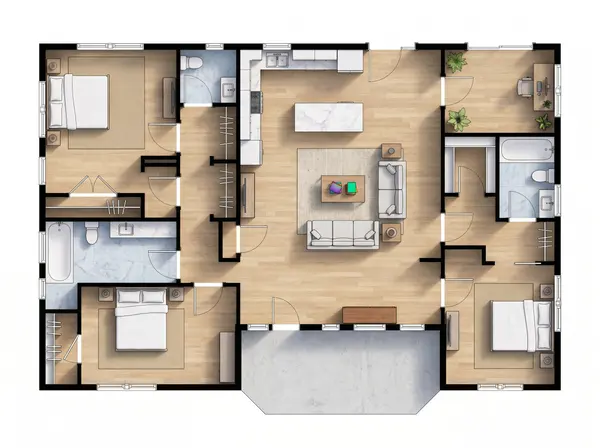 Spacious 3-Bed Bright floorplan